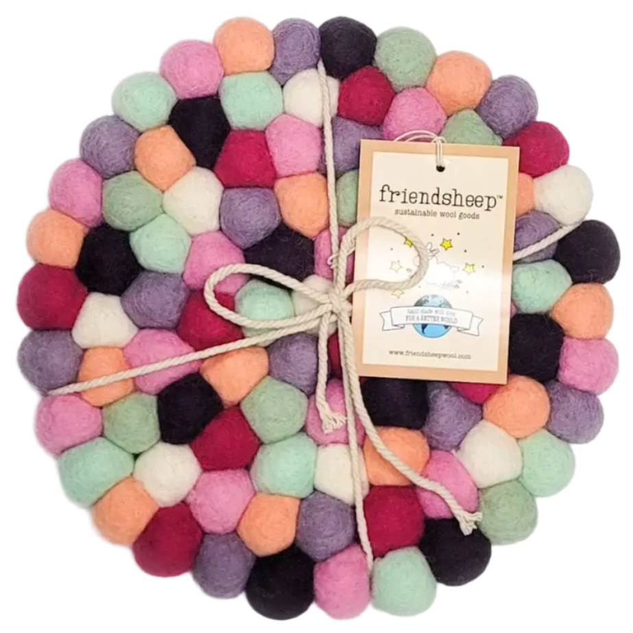 a colorful coaster for a wedding gift
